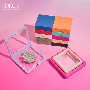 Caja de Joyería Transparente al por Mayor DEQI con Caja Exterior, Caja de Joyería con Ventana Transparente de Película de Polietileno Multicolor, Caja de Exhibición de Joyería - Product Image 3