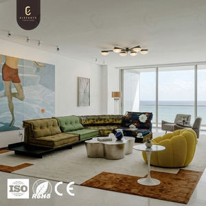 Canapé modulable patchwork créatif Majhong, canapé de salon confortable et luxueux sur mesure pour villa de luxe en bord de mer - Product Image 1