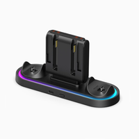 Station de charge RGB multifonctionnelle 10-en-1 pour manettes de jeu Switch 2 et pièces de rechange pour manette Pro