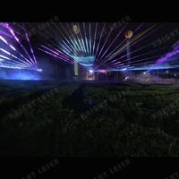 Equipo de proyector con logotipo de cielo IP65 de 100W, escaneo RGB para exteriores FB4, funcionamiento automático integrado, luz láser para escenario de fiesta y discoteca