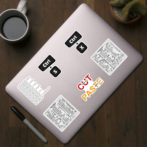 Tasti di scelta rapida per tastiera creativa da 30 pezzi adesivi per laptop personalizzati adesivi in vinile graffitic per notebook impermeabili - Product Image 5