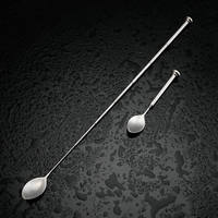 Cuillère à bar en acier inoxydable en gros, cuillère à cocktail, cuillère à mélanger, cuillère à long manche avec poignée torsadée