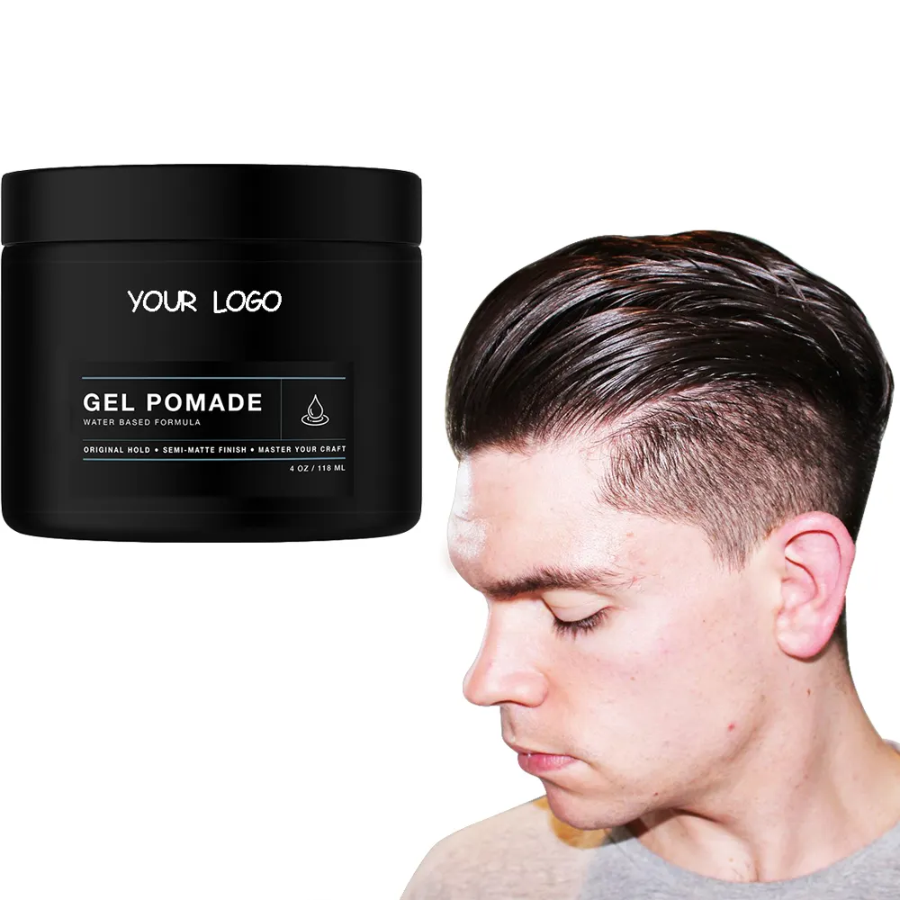 Private Label Men's Hair Styling Products Hold Strong And Wash Out Easily Gel hair pomade wax