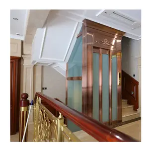 מעליות קטנות בבטחה מעלית ביתית מזכוכית צינור עגול