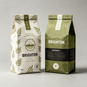 Custom Logo Sustainable <b>PLA</b> Coated Biodegradable Kraft Paper Bag Compostable Food Pouch for Tea Matcha Powder Packaging - Product Image 4