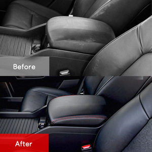Funda para el Reposabrazos de la Consola Central del Honda Pilot 2009-2015, en Cuero Microfibra Negro, con Caja de Almacenamiento - Product Image 1