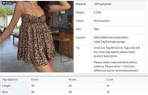 QINSI 2025 été femmes mode Sexy léopard imprimé chemise de nuit Slip robe sans manches Nighte pour les femmes courte chemise de nuit - Product Image 6