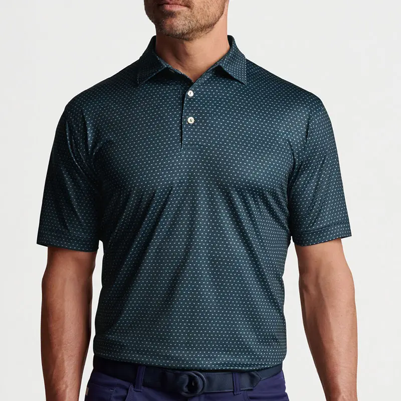 Polyester Spandex Casual Short Sleeve Quick Dry Knitted Comfortable Professional Golf Polo Shirt Logo