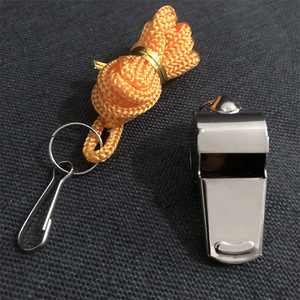 Metal Referee Whistle With Lanyard Stainless Steel Outdoor Sports Coach Whistle Clear Plastic Case Packaging - Product Image 2