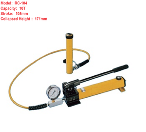 Cilindro hidráulico de acción simple con certificación CE, capacidad de 10t, carrera de 105 milímetros, modelo RC-104, equivalente a Enerpac. - Product Image 4