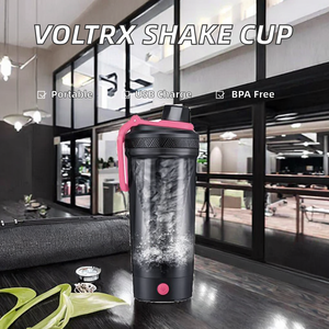 Bouteille shaker électrique rechargeable par USB 450 ml, gobelet mélangeur vortex, lumière colorée, pour la salle de sport, le fitness, les protéines en poudre - Product Image 2