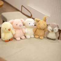 Série Curly pour l'exportation, Adorables jouets en peluche super doux, décorations d'anniversaire pour enfants, poussins, canards, agneaux, poupées pour machine à griffes