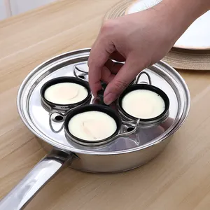 Stainless Steel Egg Poacher Cooker With 6pcs Non-stick Cups Microwave Egg Poacher Pan