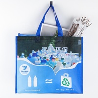 Sacs de courses réutilisables en tissu non tissé en matériau recyclé RPET avec logo personnalisable
