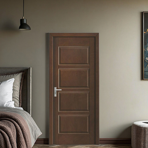 Puerta Moderna de Madera de Teca de Birmania y MDF, Tamaño Personalizado, Apertura Lateral para Dormitorio, Superficie Acabada para Hoteles en <span class=keywords><strong>Riad</strong></span> - Product Image 1