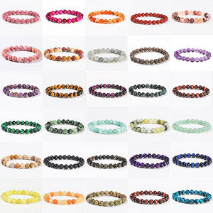 Bracelet en pierres précieuses naturelles de qualité supérieure, personnalisé, 6/8/10 mm, pierre zèbre noire et blanche, pour cadeaux, mariages, fêtes - Product Image 4