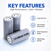 Hochleistungs-3C-Entladungs-LiFePO4-Zelle 32700, 3,2V 6Ah, zylindrische Festkörper-Lithiumbatterie mit 2000 Zyklen Lebensdauer für Elektrowerkzeuge