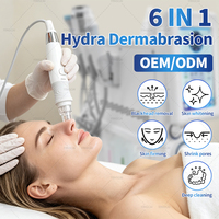 Appareil esthétique professionnel 6 en 1, instrument d'hydrodermabrasion, aspiration des points noirs à l'oxygène, machine d'hydrodermabrasion à l'eau
