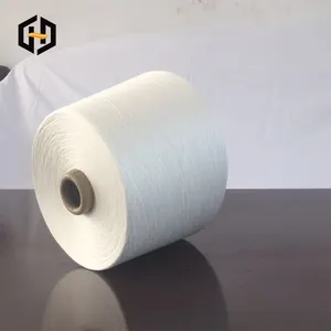 Fabrika üretmek geri dönüşüm halkası eğrilmiş polyester iplik dikiş ipliği için örgü örgü