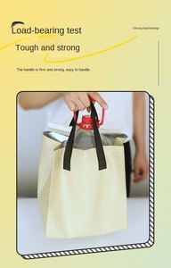 Insulated Non-woven Cooler Bag Portable Takeaway Bag for Milk Tea Beer & Alcohol Beverages with No Closure - Product Image 4