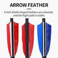 STARCN Archery Flèches en carbone mixte 7,8 mm avec plumes de dinde pour arcs classiques et compoundes, chasse et entraînement au tir, vente en gros