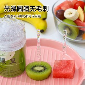 Palillos desechables de plástico PP de lujo para frutas, aperitivos, postres y servir pasteles en fiestas. - Product Image 2