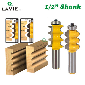 LAVIE Roundover Cut Router Bits 1/2 In Carbide Tipped Straight Shank Woodworking - Product Image 2