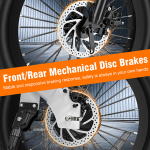 Bicicleta Eléctrica Plegable de 350W con Batería de Litio, Llanta Ancha, de Aluminio, Mini, de Una Velocidad, 48V 7.8Ah, Alcance de Más de <span class=keywords><strong>20</strong></span> Millas, 32Km/h - Product Image 4