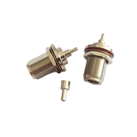 Connecteur coaxial RF étanche de type N femelle, connecteur N femelle à montage sur panneau, fenêtre ouverte pour câble RG174 RG316