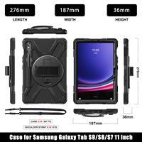 Étui robuste pour tablette, résistant aux chocs et à la poussière, coque arrière pour Tab S10 Plus S9 S8 S7FE, protection en silicone