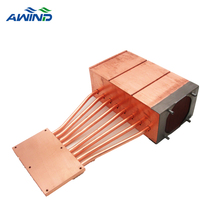 Dissipateur thermique en cuivre haute puissance personnalisé avec caloduc de 100 mm, dissipateur tubulaire, radiateur semi-conducteur pour CPU