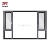 Ventana Corredera de Aluminio Estilo Francés Moderno con Mosquitera, Marco de Acero Inoxidable, Plegable y Fija para Uso en Villas y Apartamentos