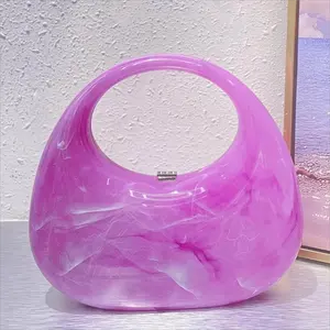 Bonitos Mini bolsos de lujo acrílicos, bolso de mano para mujer para fiestas, logotipo personalizado, caramelo de neón, 20 piezas, embrague de noche para mujer