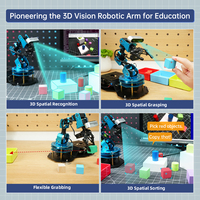 Brazo de robot Hiwonder ArmPi Ultra ROS2 3D Vision, con AI LLM multimodal (ChatGPT), interacción de voz AI, reconocimiento de visión