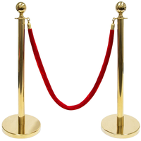 Vente en gros de barrières de circulation avancées barrières extérieures en corde de velours rouge VIP en métal pour le contrôle des foules poteau de poteau de poteau de cinéma