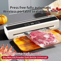 Scelleuse sous vide électrique USB en plastique mini pour usage domestique et en camping-car, machine alimentaire compacte pour la cuisine avec indicateur LED, aspiration puissante
