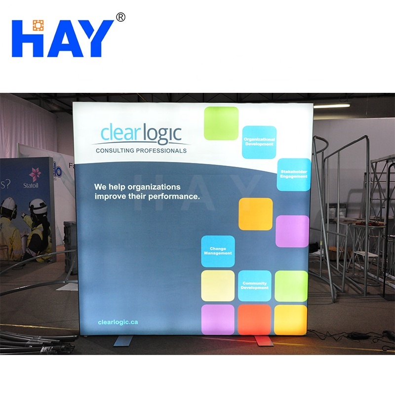 Impression personnalisée Portable Autoportant Double Face Led Présentoir D'exposition Stand