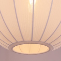 Suspension LED Nordique pour Îlot de Cuisine Lampe E27 Blanche en Tissu Tressé Simple pour Table à Manger Lustre Pendante