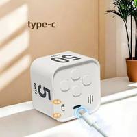 Timer Digitale Ricaricabile in Plastica con Display LED, Timer da Scrivania per Studio, Cucina, Sport, Meditazione