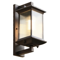 Lampe murale LED carrée étanche pour extérieur, lumière blanc chaud, base en aluminium, pour jardin/cour, éclairage décoratif, garantie de 2 ans