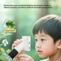 Mini Digital Microscope for Kids Handheld Magnifier 1080p LED Light IP54 Rated Science Experiment Tool Homeschool Outdoor Nature