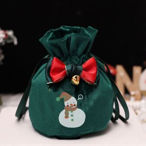 Christmas Velvet Jewelry Pouches for Gift with Button Perfume <b>Makeup</b> Storage <b>Drawstring</b> <b>Bag</b> - Product Image 3