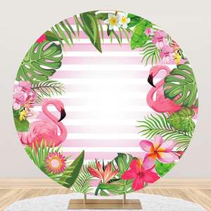 <span class=keywords><strong>Flamingo</strong></span> Runde Hintergrund Abdeckungen Pflanzen Blumen Fotografie Hintergrund Baby party Neugeborene Willkommen Bday Party <span class=keywords><strong>Photo</strong></span> <span class=keywords><strong>Booth</strong></span> Prop - Product Image 2
