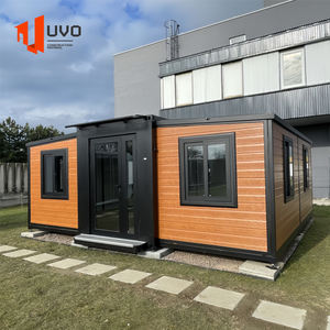 Moderne Fertighäuser im Freien mit Stahlrahmen import Erweiterbare Container Flat Pack Cottage Häuser - Product Image 1