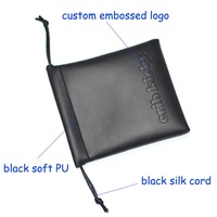 Mini sac de rangement pour écouteurs en cuir PU, étui de protection portable pour écouteurs