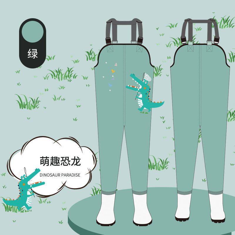 สีเขียว - จระเข้น้อยน่ารัก [ผ้า PU อัพเกรดใหม่ ไร้กลิ่น]