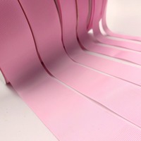 Penjualan Langsung Pabrik Pita Satin Bergaris Tali Pegangan Warna Pink Aksesoris Pakaian Anyaman Kemasan Kotak Hadiah Lebar 1-5cm