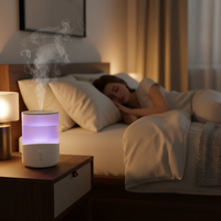 Humidificador de Aire Portátil con Luz LED, Difusor de Aroma Ultrasónico para el Hogar, Relleno Superior, Siete Colores Opcionales, Gran Capacidad