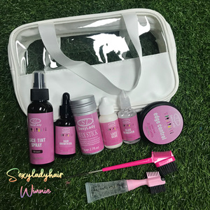 Kit d'installation de perruques 2023 : Boîtes personnalisées pour kits de perruques en dentelle, emballage étanche, <span class=keywords><strong>spray</strong></span> teinté pour dentelle et colle forte pour dentelle - Product Image 1
