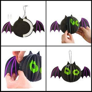 Decoraciones <span class=keywords><strong>de</strong></span> Linternas para Fiesta <span class=keywords><strong>de</strong></span> Halloween, Adornos Colgantes <span class=keywords><strong>de</strong></span> Techo, Accesorios 3D <span class=keywords><strong>de</strong></span> Araña y Murciélago, Decoración para Casa Embrujada y Bar, para Interiores y Exteriores - Product Image 4